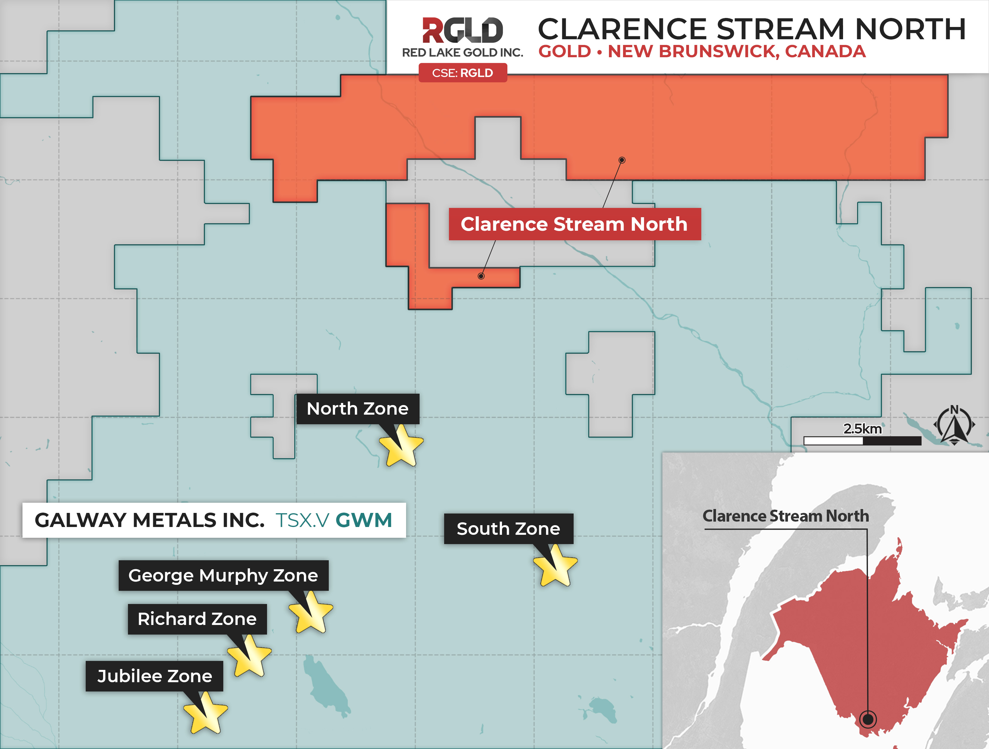 Figure 1: Clarence Stream North Gold Project - Map